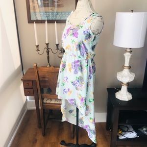 Feathers Mint Floral Sleeveless Dress Sz M